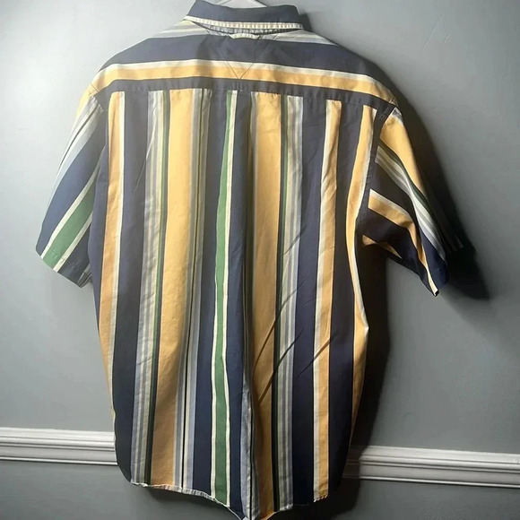 Vintage Tommy Hilfiger Striped  Button  Down Shirt Size Large - Picture 2 of 5